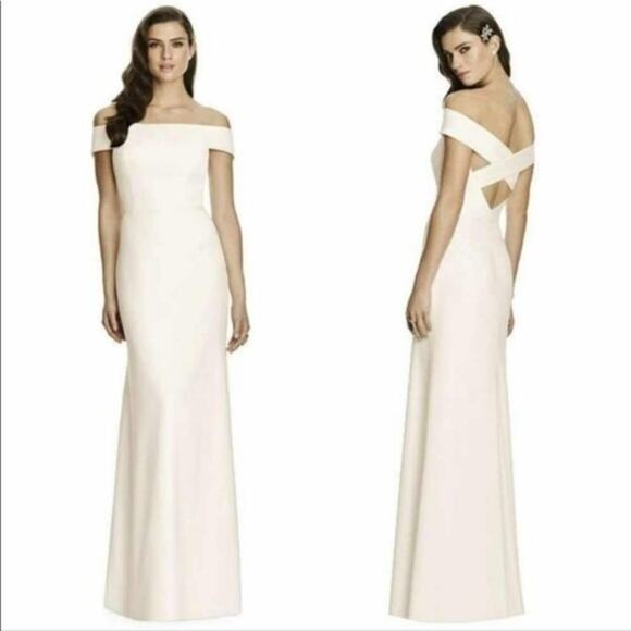 Dessy Collection Dresses & Skirts - Dessy Collection Off the Shoulder Dress Ivory 10 NWT